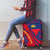 Liechtenstein Luggage Cover with Red Blue Heart Design and Royal Coat of Arms Pattern - Wonder Print Shop