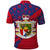Liechtenstein Polo Shirt with Red Blue Heart Design and Royal Coat of Arms Pattern - Wonder Print Shop
