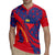 Liechtenstein Rugby Jersey with Red Blue Heart Design and Royal Coat of Arms Pattern - Wonder Print Shop