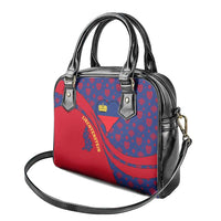 Liechtenstein Shoulder Handbag with Red Blue Heart Design and Royal Coat of Arms Pattern - Wonder Print Shop