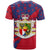 Liechtenstein T Shirt with Red Blue Heart Design and Royal Coat of Arms Pattern - Wonder Print Shop