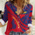 Liechtenstein Women Casual Shirt with Red Blue Heart Design and Royal Coat of Arms Pattern - Wonder Print Shop