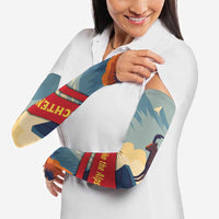 Liechtenstein Arm Sleeves with Mountain Goat Landscape Design and Red Blue Alps - Wonder Print Shop