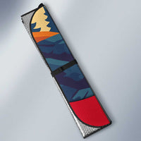 Liechtenstein Auto Sun Shade with Mountain Goat Landscape Design and Red Blue Alps - Wonder Print Shop