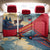Liechtenstein Back Car Seat Cover with Mountain Goat Landscape Design and Red Blue Alps - Wonder Print Shop