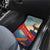 Liechtenstein Car Mats with Mountain Goat Landscape Design and Red Blue Alps - Wonder Print Shop