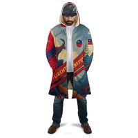 Liechtenstein Cloak with Mountain Goat Landscape Design and Red Blue Alps - Wonder Print Shop