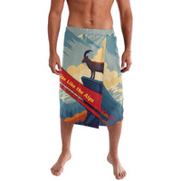 Liechtenstein Lavalava with Mountain Goat Landscape Design and Red Blue Alps - Wonder Print Shop