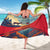 Liechtenstein Sarong with Mountain Goat Landscape Design and Red Blue Alps - Wonder Print Shop
