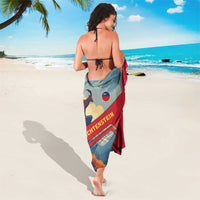 Liechtenstein Sarong with Mountain Goat Landscape Design and Red Blue Alps - Wonder Print Shop