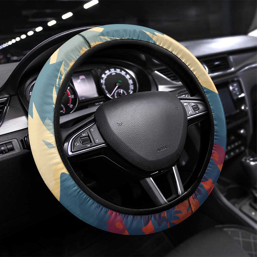 Liechtenstein Steering Wheel Cover with Mountain Goat Landscape Design and Red Blue Alps - Wonder Print Shop
