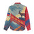 Liechtenstein Women Casual Shirt with Mountain Goat Landscape Design and Red Blue Alps - Wonder Print Shop