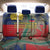 Liechtenstein Back Car Seat Cover with Red Blue Aerial River Design and Yellow Crown Emblem - Wonder Print Shop