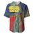 Liechtenstein Baseball Jersey with Red Blue Aerial River Design and Yellow Crown Emblem - Wonder Print Shop