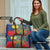 Liechtenstein Travel Bag with Red Blue Aerial River Design and Yellow Crown Emblem - Wonder Print Shop