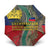 Liechtenstein Umbrella with Red Blue Aerial River Design and Yellow Crown Emblem - Wonder Print Shop