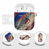 Liechtenstein AirPods Case with Alpine Skiing Red Blue Design and Mountain Landscape - Wonder Print Shop