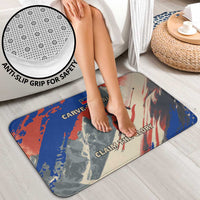 Liechtenstein Bathroom Set with Alpine Skiing Red Blue Design and Mountain Landscape - Wonder Print Shop