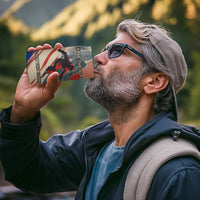 Liechtenstein 4 in 1 Can Cooler Tumbler with Alpine Skiing Red Blue Design and Mountain Landscape - Wonder Print Shop