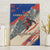Liechtenstein Canvas Wall Art with Alpine Skiing Red Blue Design and Mountain Landscape - Wonder Print Shop