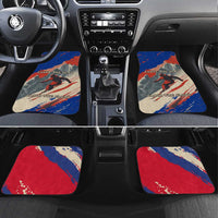Liechtenstein Car Mats with Alpine Skiing Red Blue Design and Mountain Landscape - Wonder Print Shop