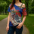 Liechtenstein Cross Shoulder Shirt with Alpine Skiing Red Blue Design and Mountain Landscape - Wonder Print Shop
