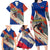 Liechtenstein Family Matching Long Sleeve Bodycon Dress and Hawaiian Shirt with Alpine Skiing Red Blue Design and Mountain Landscape - Wonder Print Shop