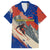 Liechtenstein Hawaiian Shirt with Alpine Skiing Red Blue Design and Mountain Landscape - Wonder Print Shop