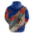 Liechtenstein Hoodie with Alpine Skiing Red Blue Design and Mountain Landscape - Wonder Print Shop