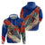 Liechtenstein Hoodie with Alpine Skiing Red Blue Design and Mountain Landscape - Wonder Print Shop