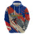 Liechtenstein Hoodie with Alpine Skiing Red Blue Design and Mountain Landscape - Wonder Print Shop