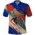 Liechtenstein Polo Shirt with Alpine Skiing Red Blue Design and Mountain Landscape - Wonder Print Shop