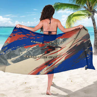 Liechtenstein Sarong with Alpine Skiing Red Blue Design and Mountain Landscape - Wonder Print Shop