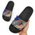 Liechtenstein Slide Sandals with Alpine Skiing Red Blue Design and Mountain Landscape - Wonder Print Shop