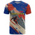 Liechtenstein T Shirt with Alpine Skiing Red Blue Design and Mountain Landscape - Wonder Print Shop