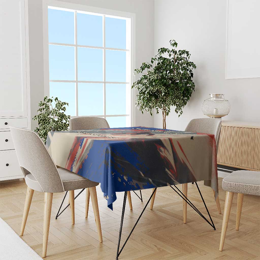 Liechtenstein Tablecloth with Alpine Skiing Red Blue Design and Mountain Landscape - Wonder Print Shop