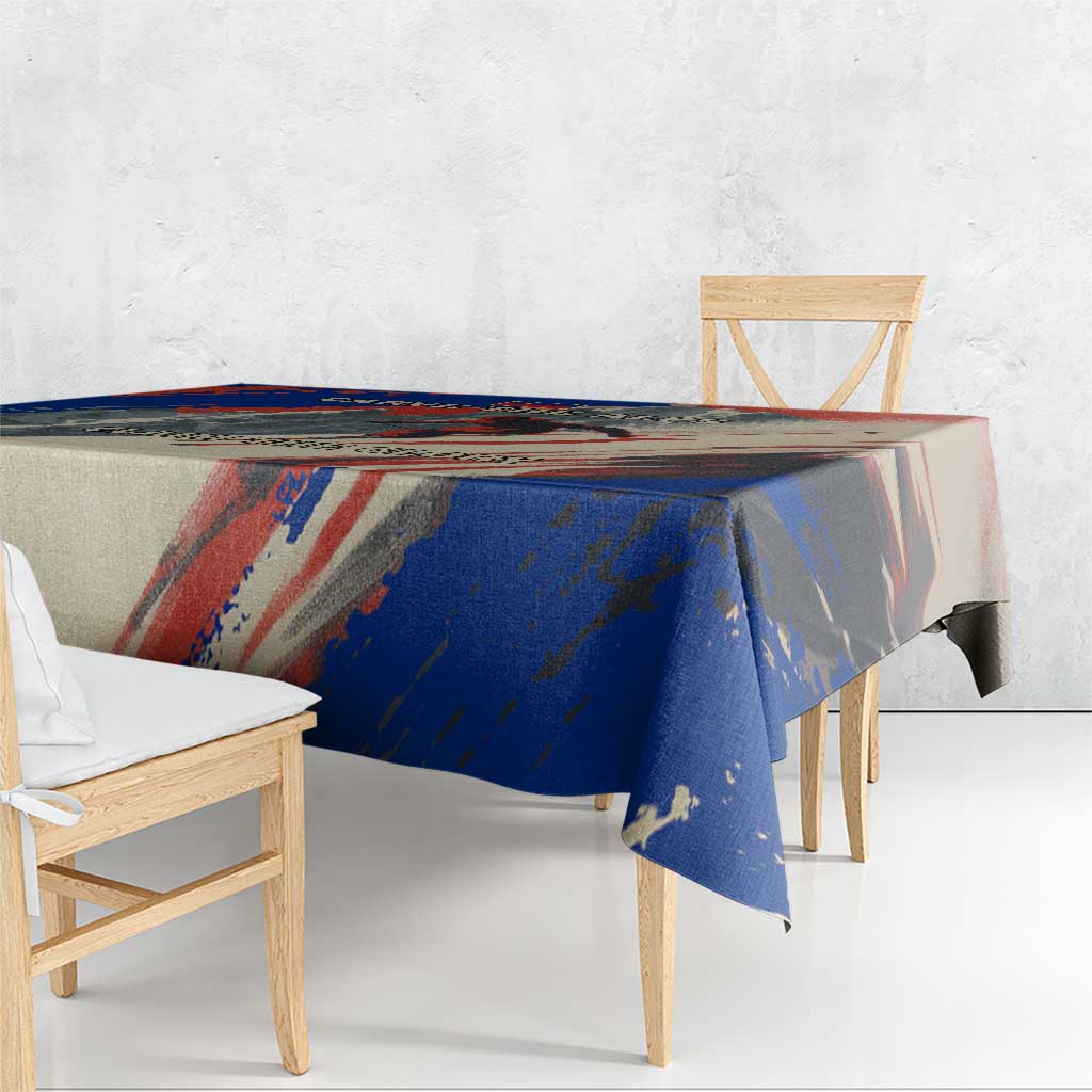 Liechtenstein Tablecloth with Alpine Skiing Red Blue Design and Mountain Landscape - Wonder Print Shop