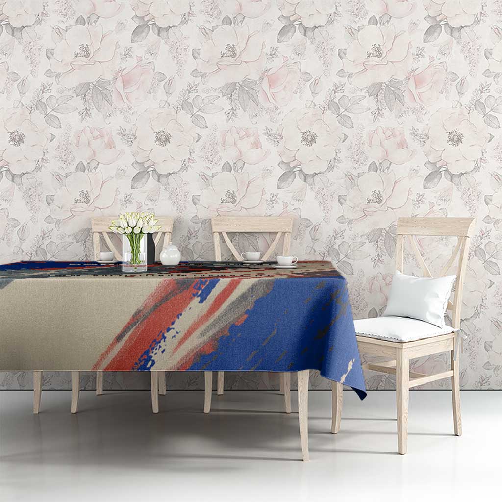 Liechtenstein Tablecloth with Alpine Skiing Red Blue Design and Mountain Landscape - Wonder Print Shop