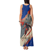 Liechtenstein Tank Maxi Dress with Alpine Skiing Red Blue Design and Mountain Landscape - Wonder Print Shop