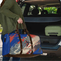 Liechtenstein Travel Bag with Alpine Skiing Red Blue Design and Mountain Landscape - Wonder Print Shop