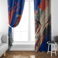 Liechtenstein Window Curtain with Alpine Skiing Red Blue Design and Mountain Landscape - Wonder Print Shop