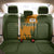 Cyprus Back Car Seat Cover with Green Orange Brushstroke Design and National Emblem - Wonder Print Shop
