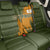 Cyprus Back Car Seat Cover with Green Orange Brushstroke Design and National Emblem - Wonder Print Shop