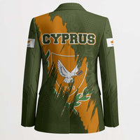 Cyprus Blazer with Green Orange Brushstroke Design and National Emblem - Wonder Print Shop