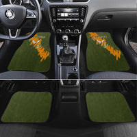 Cyprus Car Mats with Green Orange Brushstroke Design and National Emblem - Wonder Print Shop