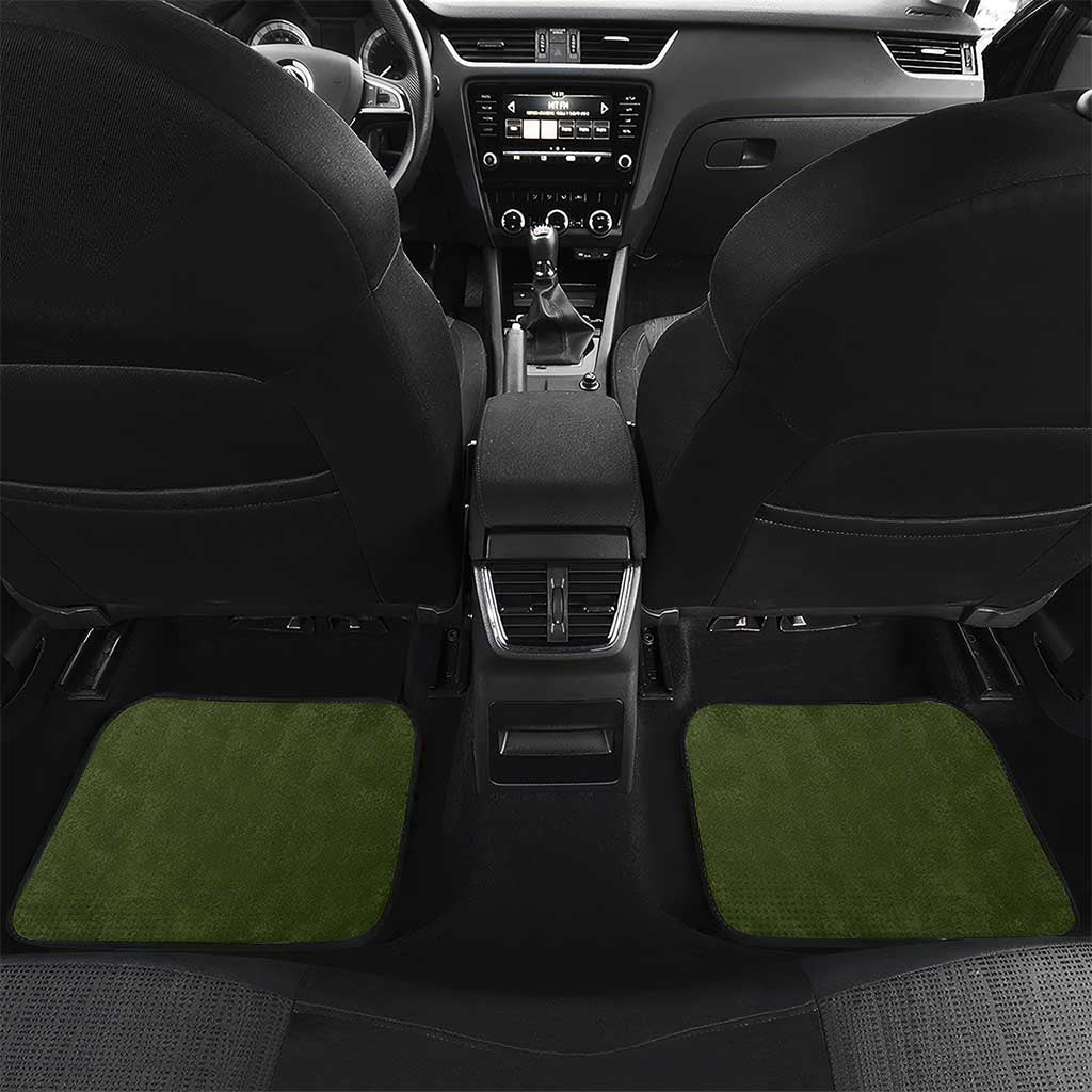 Cyprus Car Mats with Green Orange Brushstroke Design and National Emblem - Wonder Print Shop