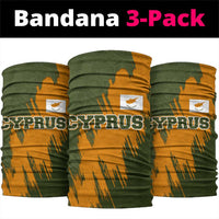 Cyprus Neck Gaiter with Green Orange Brushstroke Design and National Emblem TS04