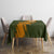 Cyprus Tablecloth with Green Orange Brushstroke Design and National Emblem - Wonder Print Shop