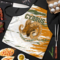 Cyprus Apron with Mouflon Illustration Design and National Laurel - Wonder Print Shop