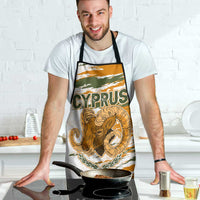 Cyprus Apron with Mouflon Illustration Design and National Laurel - Wonder Print Shop